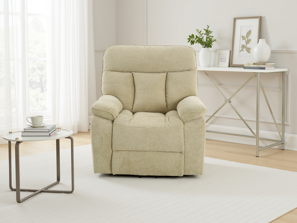 Cornwall Rise and Recline Massage Chair Beige - Xshowhome