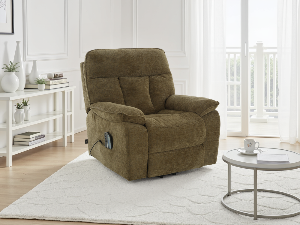 Cornwall Rise and Recline Massage Chair Brown - Xshowhome