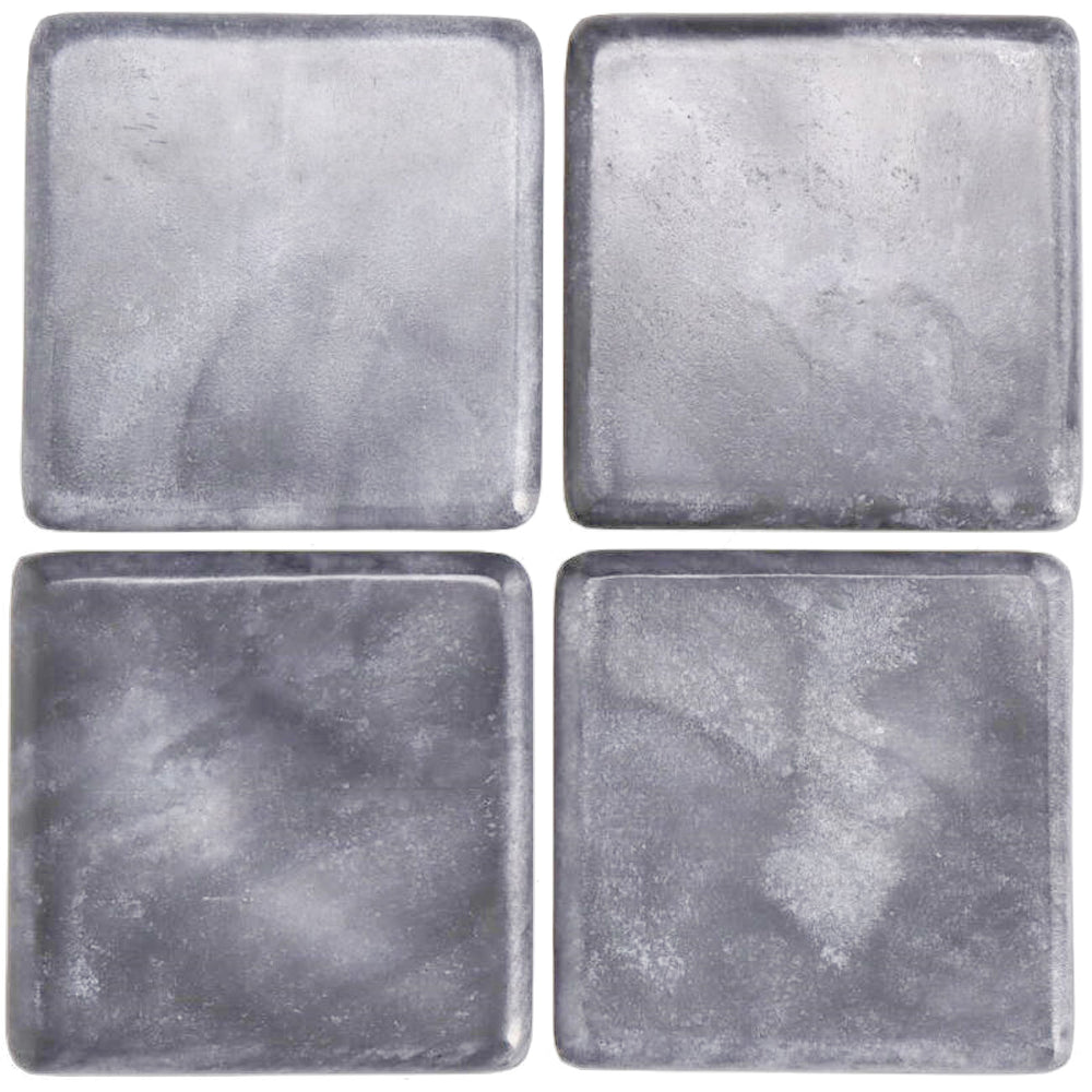 Black Marble Square Coasters Set of 4 by Libra
