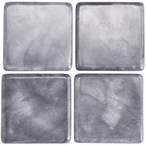 Black Marble Square Coasters Set of 4 by Libra, image 2
