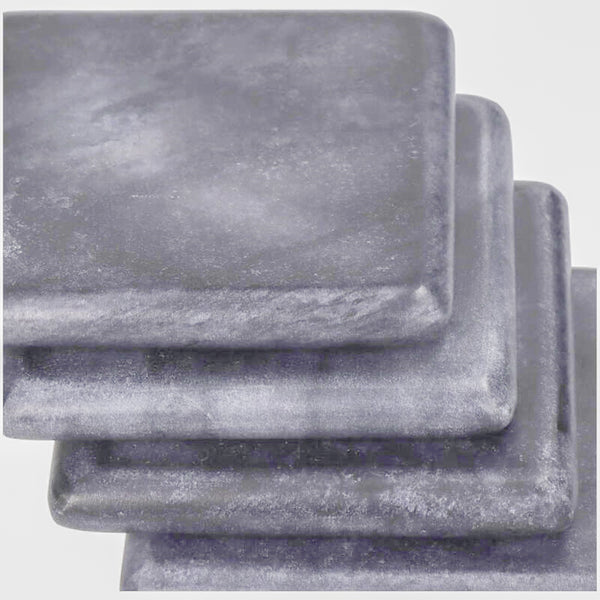 Black Marble Square Coasters Set of 4 by Libra, image 3