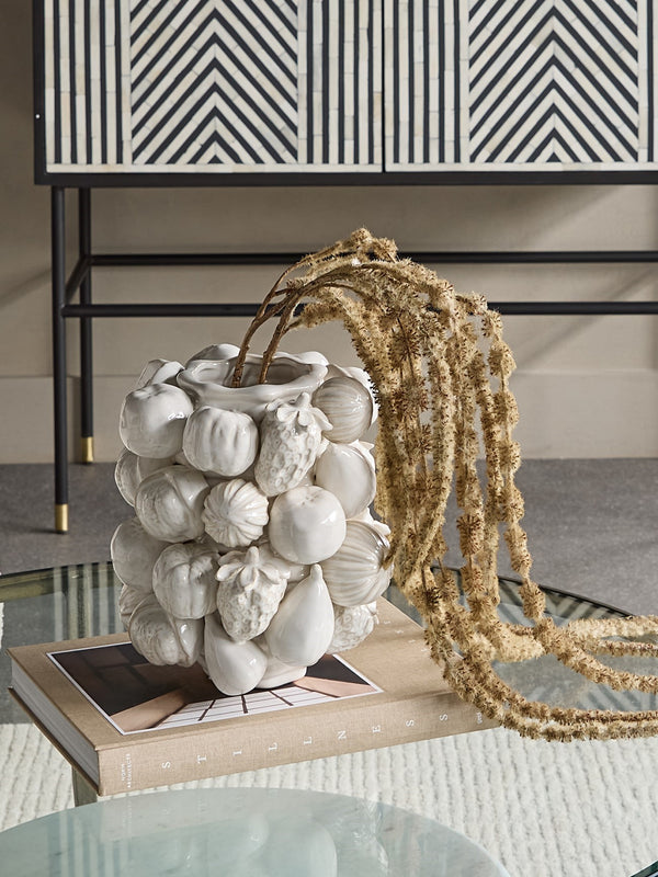 Ivory Orchard Ceramic Vase Large by Libra, image 5