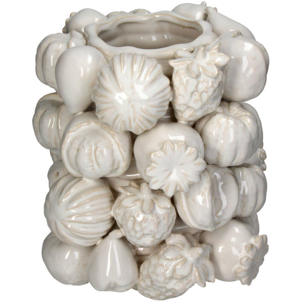 Ivory Orchard Ceramic Vase Large by Libra