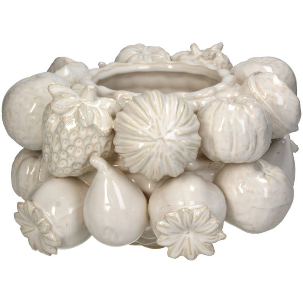 Ivory Orchard Ceramic Vase Small by Libra