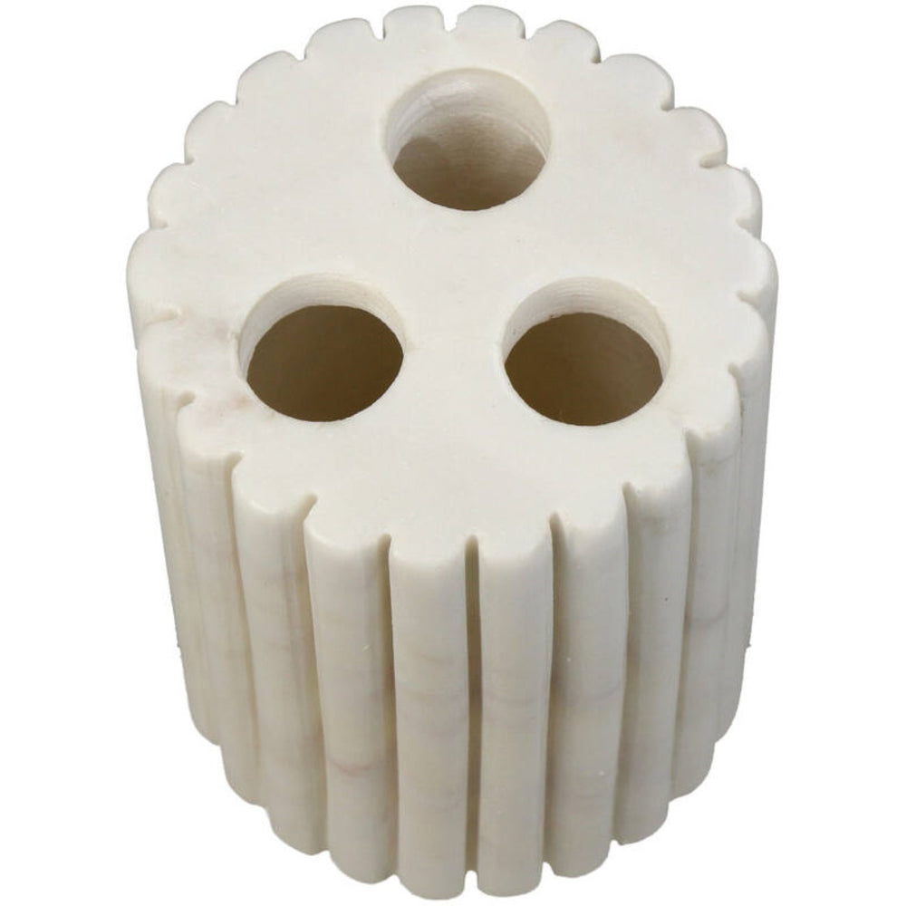 Amara White Marble Toothbrush Holder by Libra