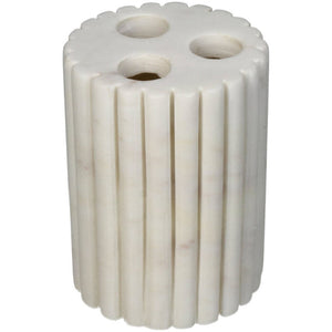 Amara White Marble Toothbrush Holder by Libra