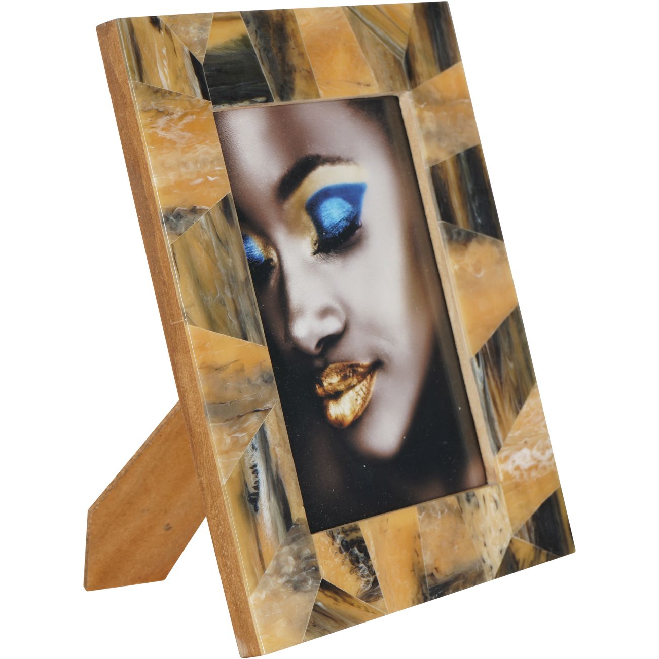 Tortoiseshell Style Rectangular Photo Frame 13x18cm