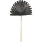 Wide Fan Palm Leaf Black