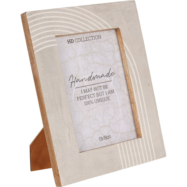 Mango Wood Photo Frame in Beige 13x18cm by Libra