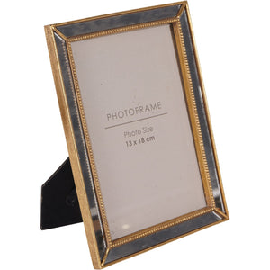 Danes Mirror Photo Frame in Gold 13x18cm by Libra