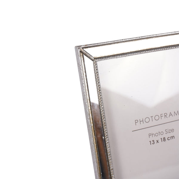 Danes Mirror Photo Frame in Silver 13x18cm by Libra, image 3