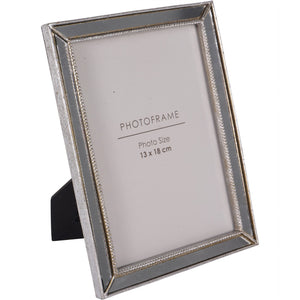 Danes Mirror Photo Frame in Silver 13x18cm by Libra