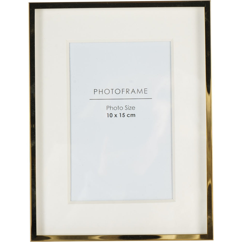 Strand 3D Photo Frame in Gold Iron 10x15cm by Libra