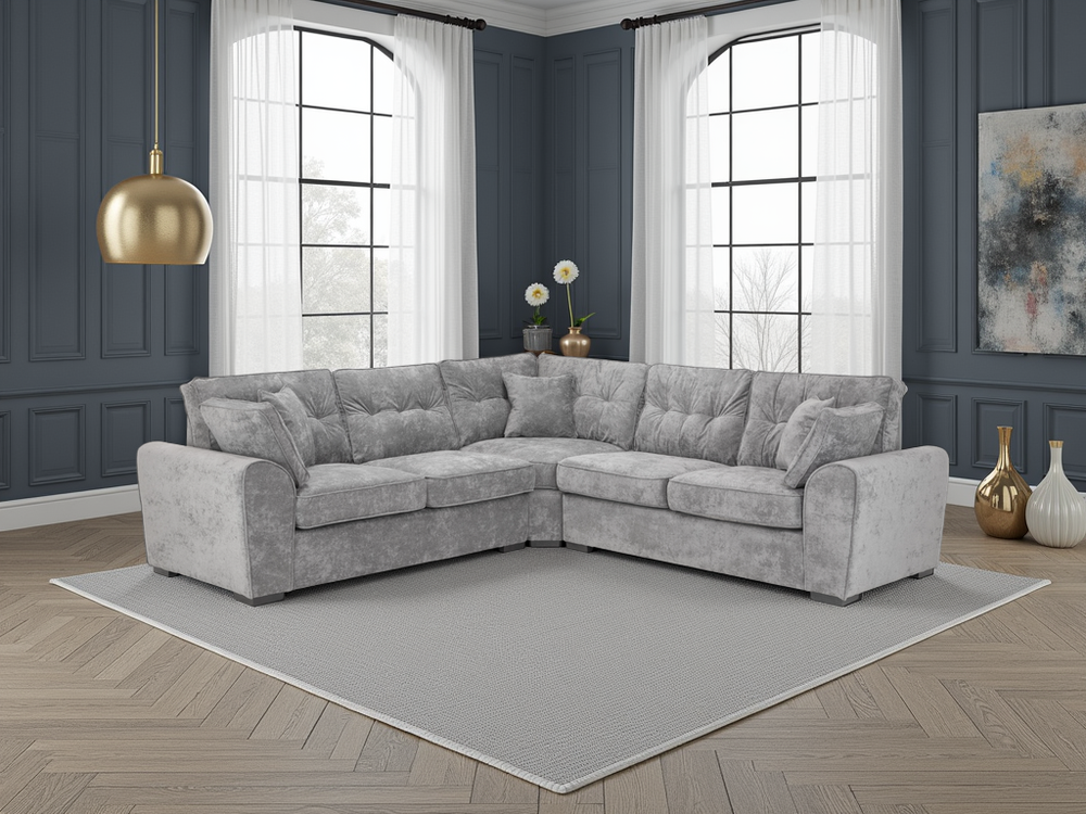 Maxwell Sofa Grey Large Corner - Xshowhome