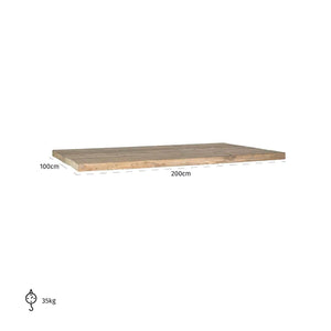 Dining Table Top Normandy 200 (oak Oil – Grey) – Richmond Interiors