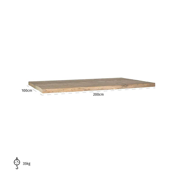 Dining Table Top Normandy 200 (oak Oil – Grey) – Richmond Interiors