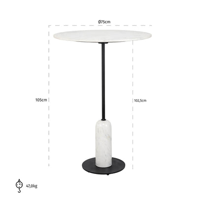 Bar table Jagger 75Ø- Richmond Interiors