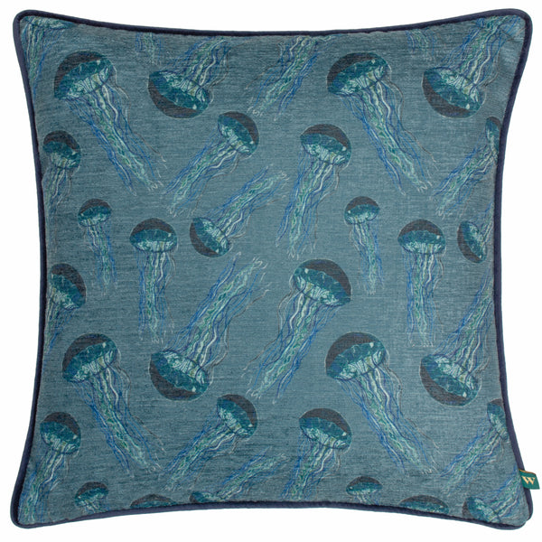 Abyss Jellyfish 43x43 Feather Filled Cushion Petrol - view 2