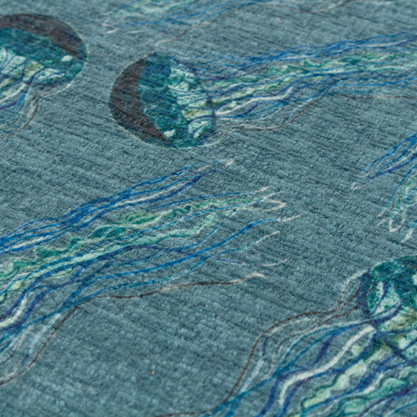 Abyss Jellyfish 43x43 Feather Filled Cushion Petrol - view 5