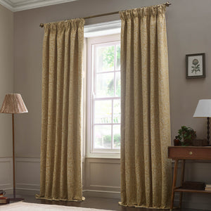 Acorn Tonal 117x137 Pencil Pleat Curtains Gold - view 8