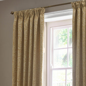 Acorn Tonal 117x182 Pencil Pleat Curtains Gold - view 4