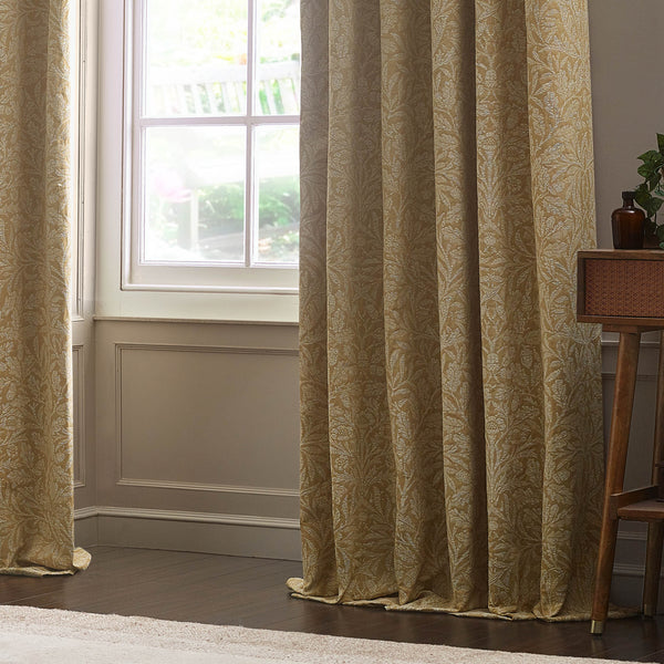 Acorn Tonal 117x182 Pencil Pleat Curtains Gold - view 5