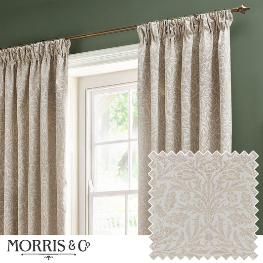 ACORN TONAL 117X182 PENCIL PLEAT CURTAINS IVORY