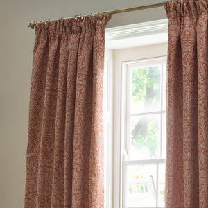 Acorn Tonal 167x137 Pencil Pleat Curtains Brick - view 4