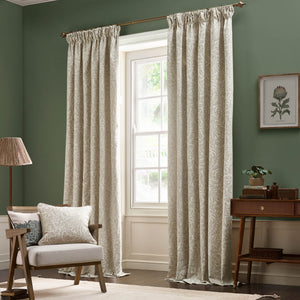 Acorn Tonal 228x228 Pencil Pleat Curtains Ivory - view 3