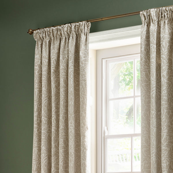 Acorn Tonal 228x228 Pencil Pleat Curtains Ivory - view 4