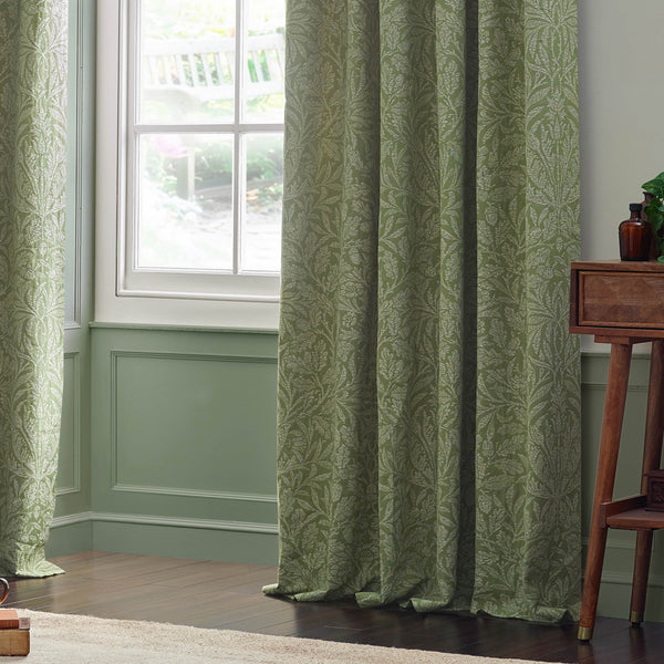 Acorn Tonal 228x228 Pencil Pleat Curtains Sage - view 5