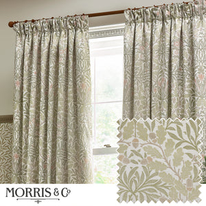 Acorn Multi 117x182 Pencil Pleat Curtains Stone/sage