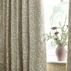Acorn Multi 167x137 Pencil Pleat Curtains Stone & Sage - view 4