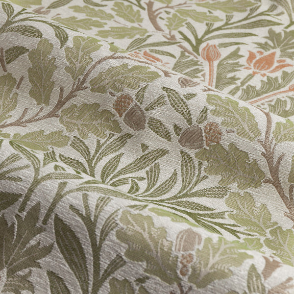 Acorn Multi 167x137 Pencil Pleat Curtains Stone & Sage - view 6