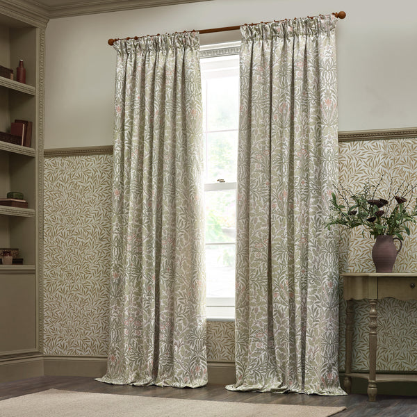 Acorn Multi 167x137 Pencil Pleat Curtains Stone & Sage - view 7