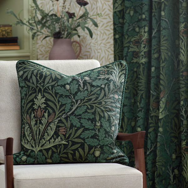 Acorn Multi 228x137 Pencil Pleat Curtains Thyme/forest - view 5