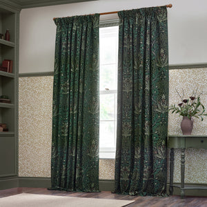 Acorn Multi 228x137 Pencil Pleat Curtains Thyme/forest - view 7