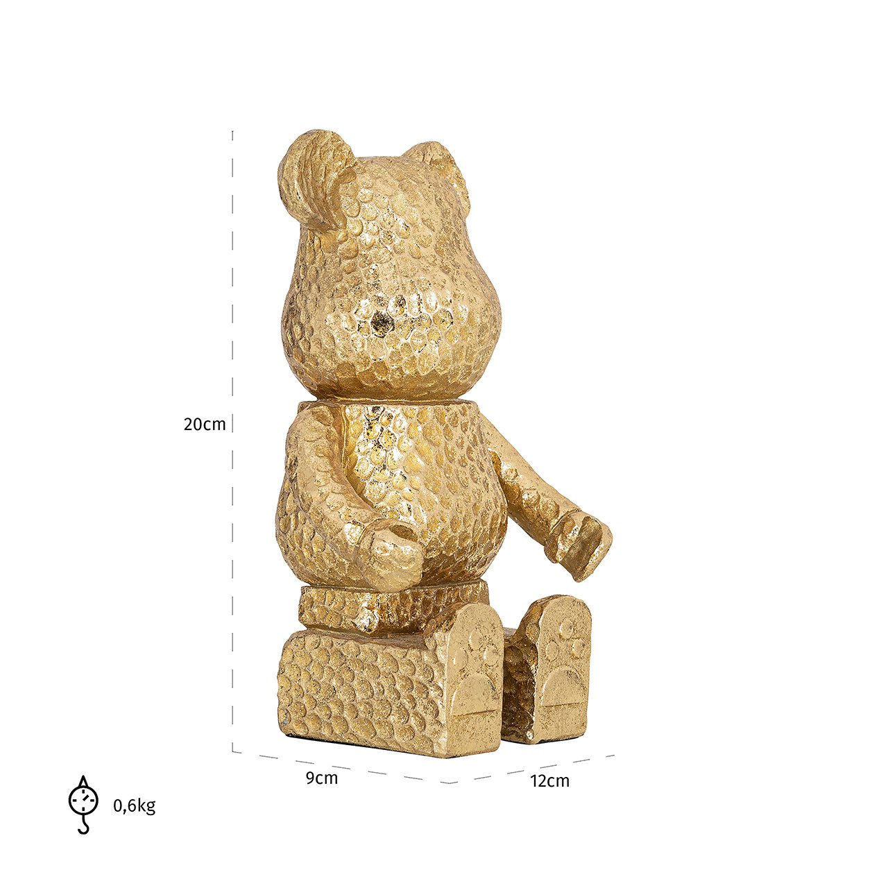 Decorative object Bear sitting (Gold)- Richmond Interiors