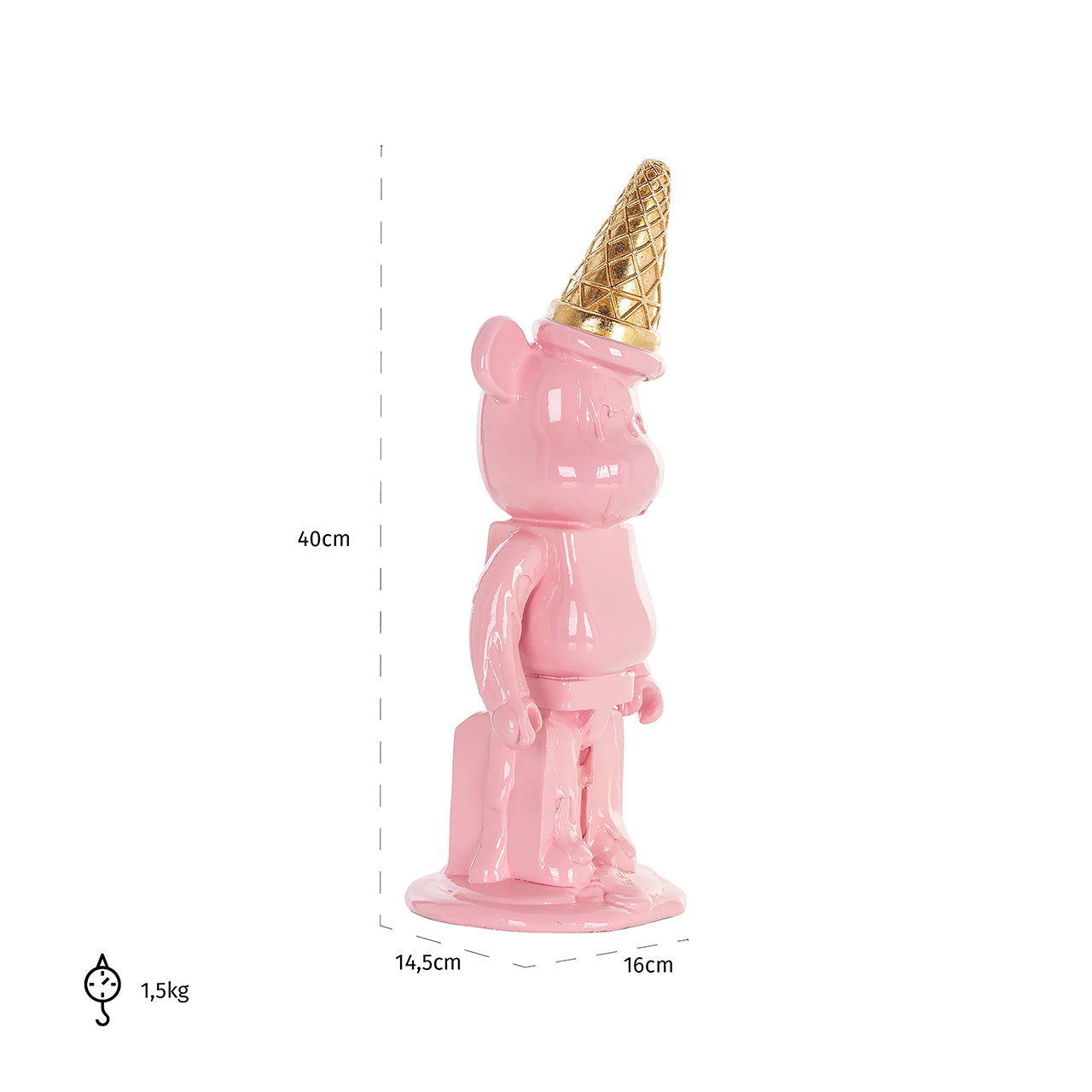 Decorative object Icebear pink (Pink)- Richmond Interiors