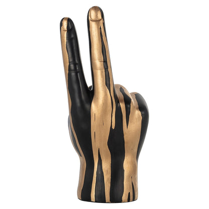 Decorative object hand peace (Black/gold)- Richmond Interiors