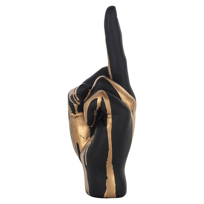 Decorative object hand digitus (Black/gold)- Richmond Interiors
