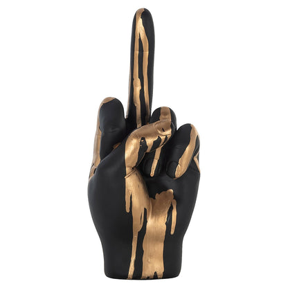 Decorative object hand digitus (Black/gold)- Richmond Interiors