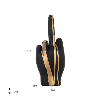 Decorative object hand digitus (Black/gold)- Richmond Interiors