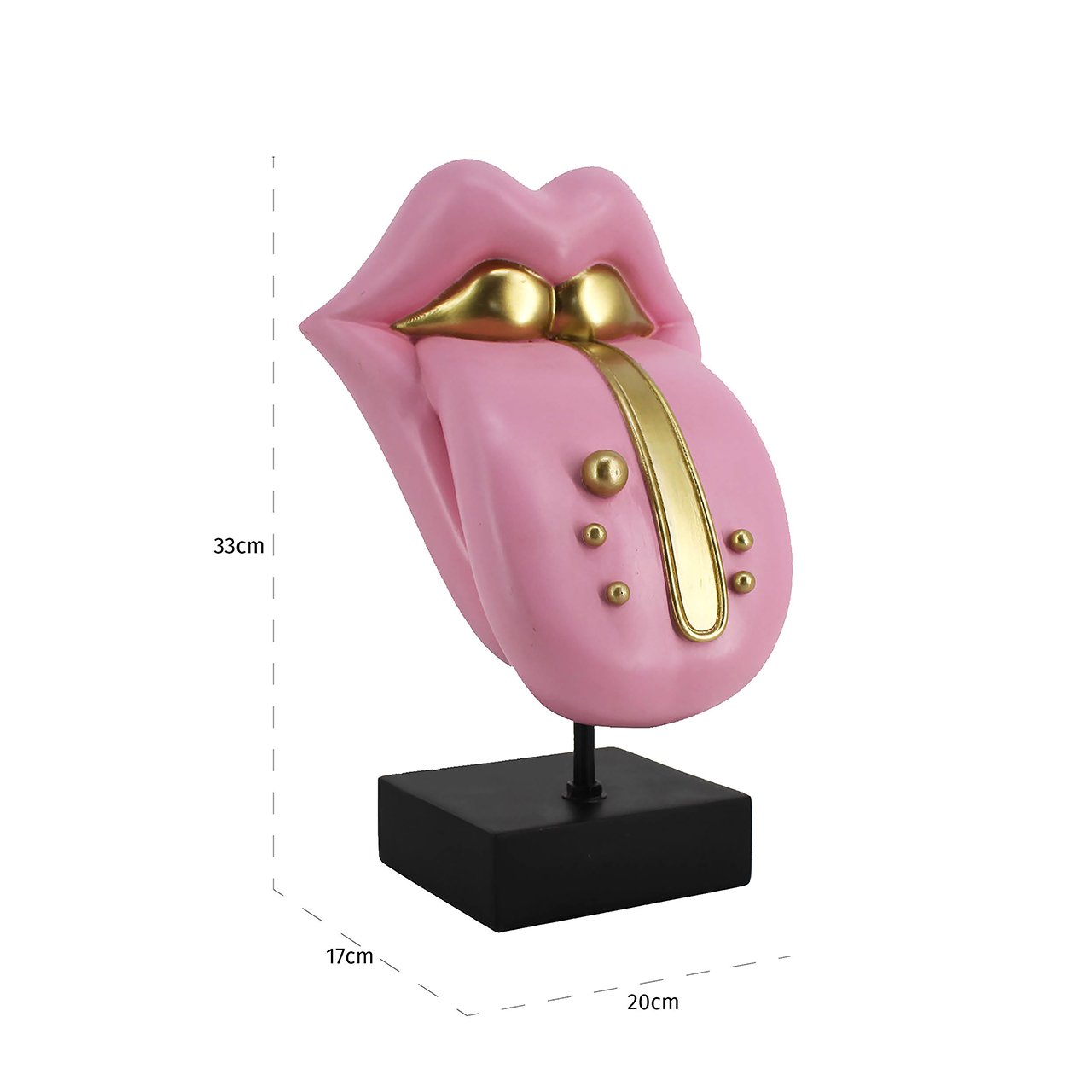 Decorative object Tongue pink (Pink)- Richmond Interiors