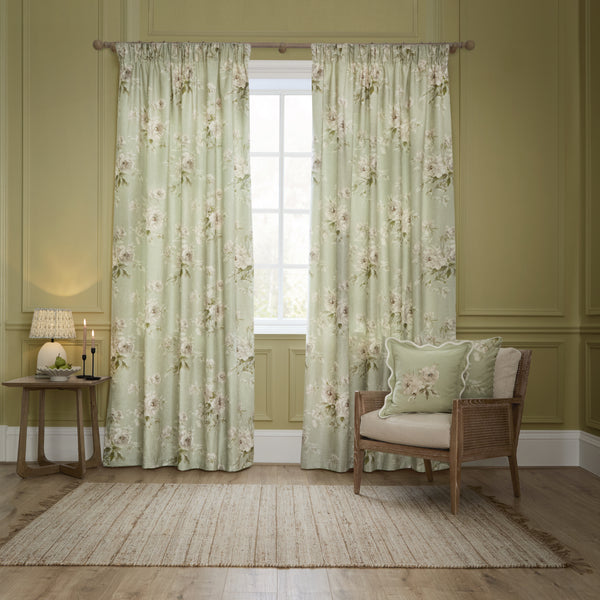 Adele 167x182 Eyelet Curtains Sage - view 3