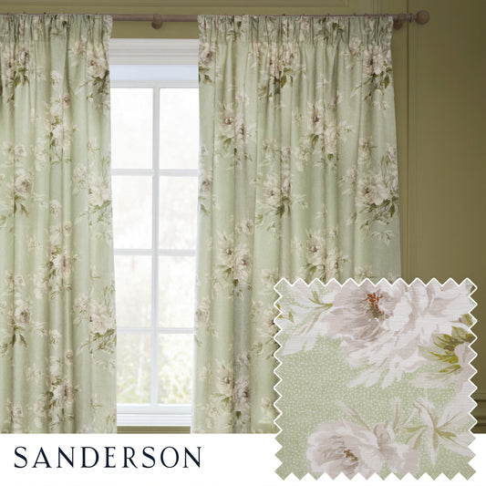 ADELE 228X228 EYELET CURTAINS SAGE