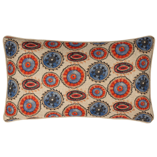 AKAMBA TRIBAL 30X50 FEATHER FILLED CUSHION NATURAL