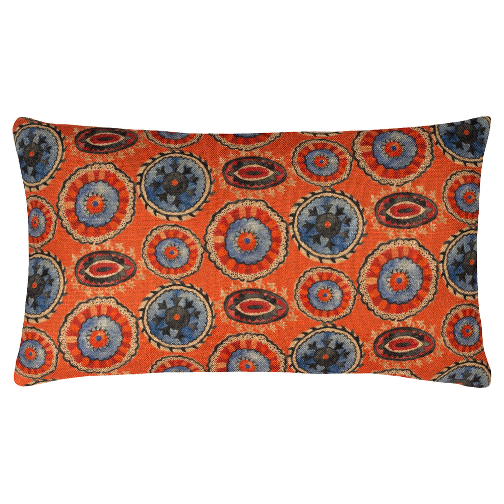 Akamba Tribal 30x50 Feather Filled Cushion Tangerine