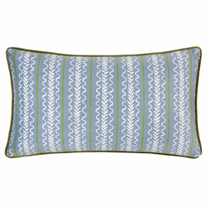 Albera Stripe 30x50 Feather Filled Cushion French Blue