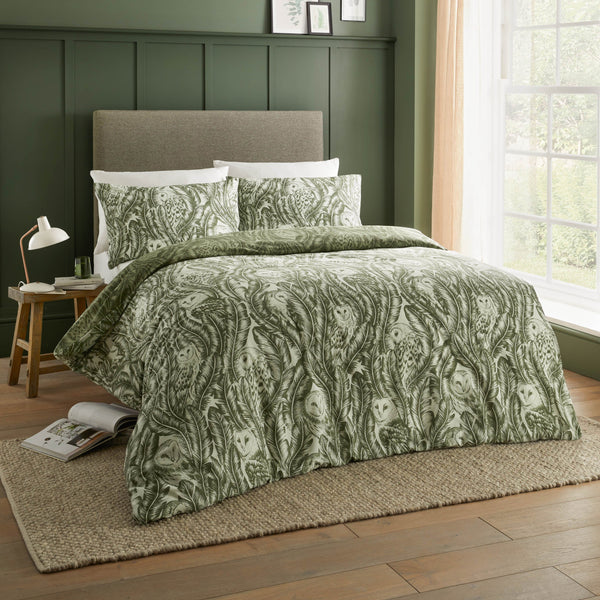Albus Double Duvet Set Forest Green - Riva